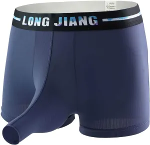 Men Underwear Elephant Trunk Breathable Cotton Stretch Boxer Briefs Covered Waistband Silky Touch Underpants