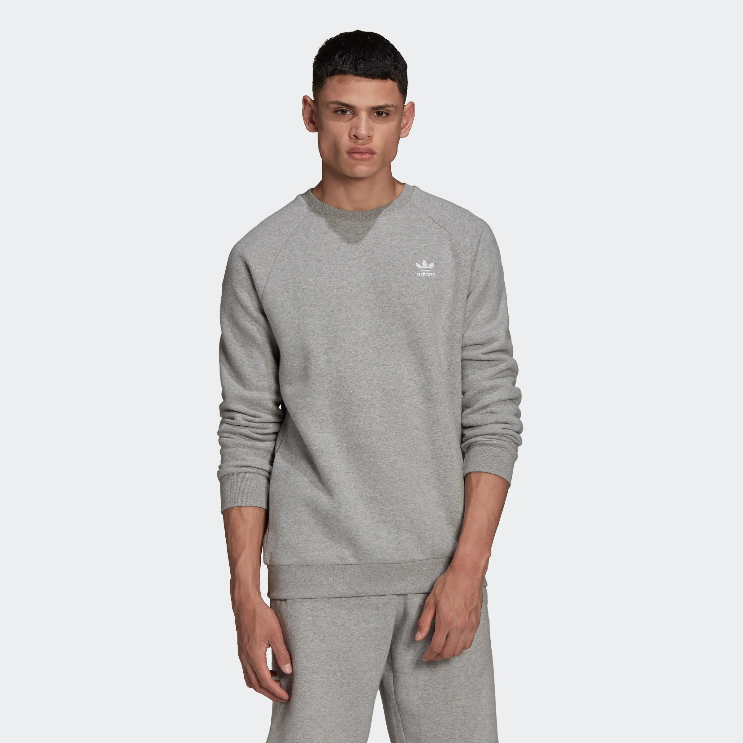 Men’s adidas Originals Adicolor Essentials Trefoil Crewneck Sweatshirt Grey