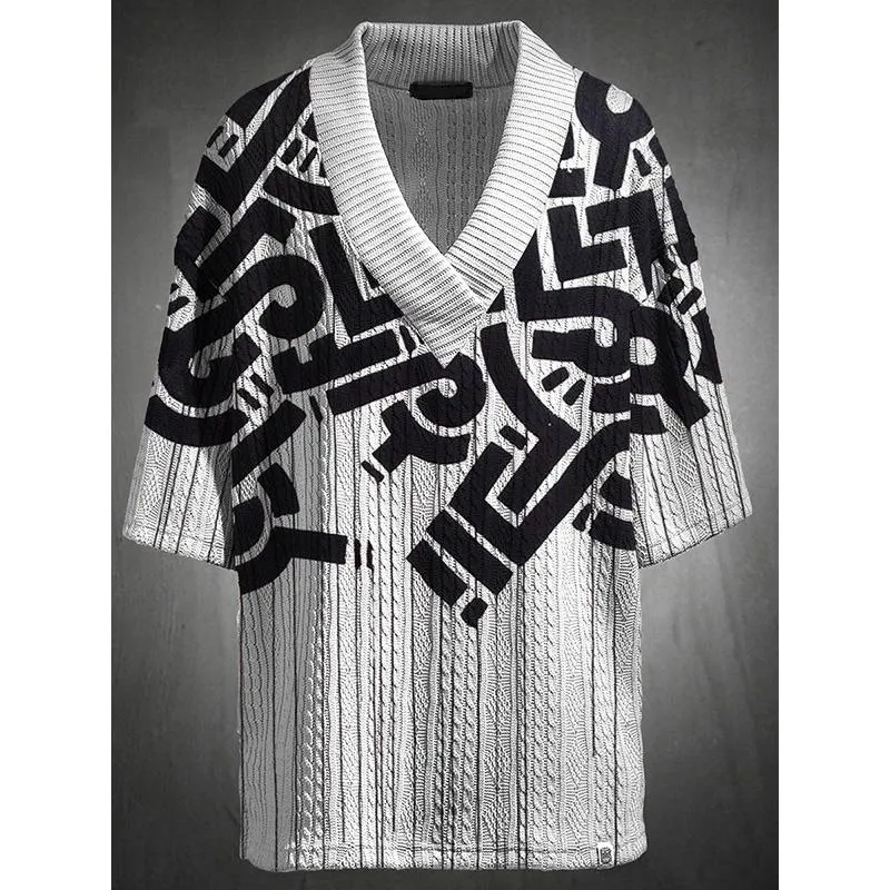 MEN'S ART CASUAL PRINT SHORTS SET 06457136YM