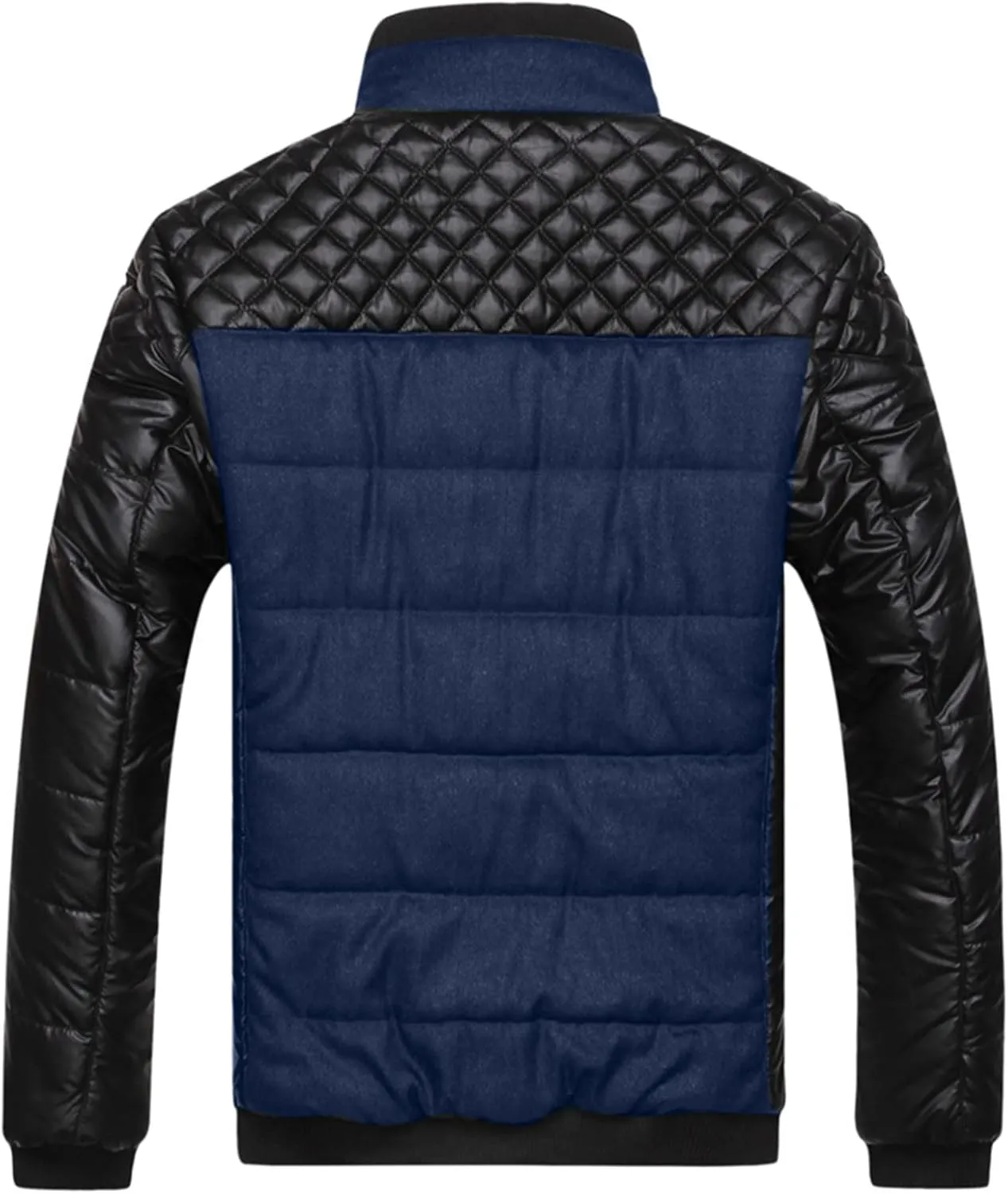 Mens Autumn And Winter Fashion Casual Diamond Coat Jacket Cotton Padded Jacket down Puff Jacket Men