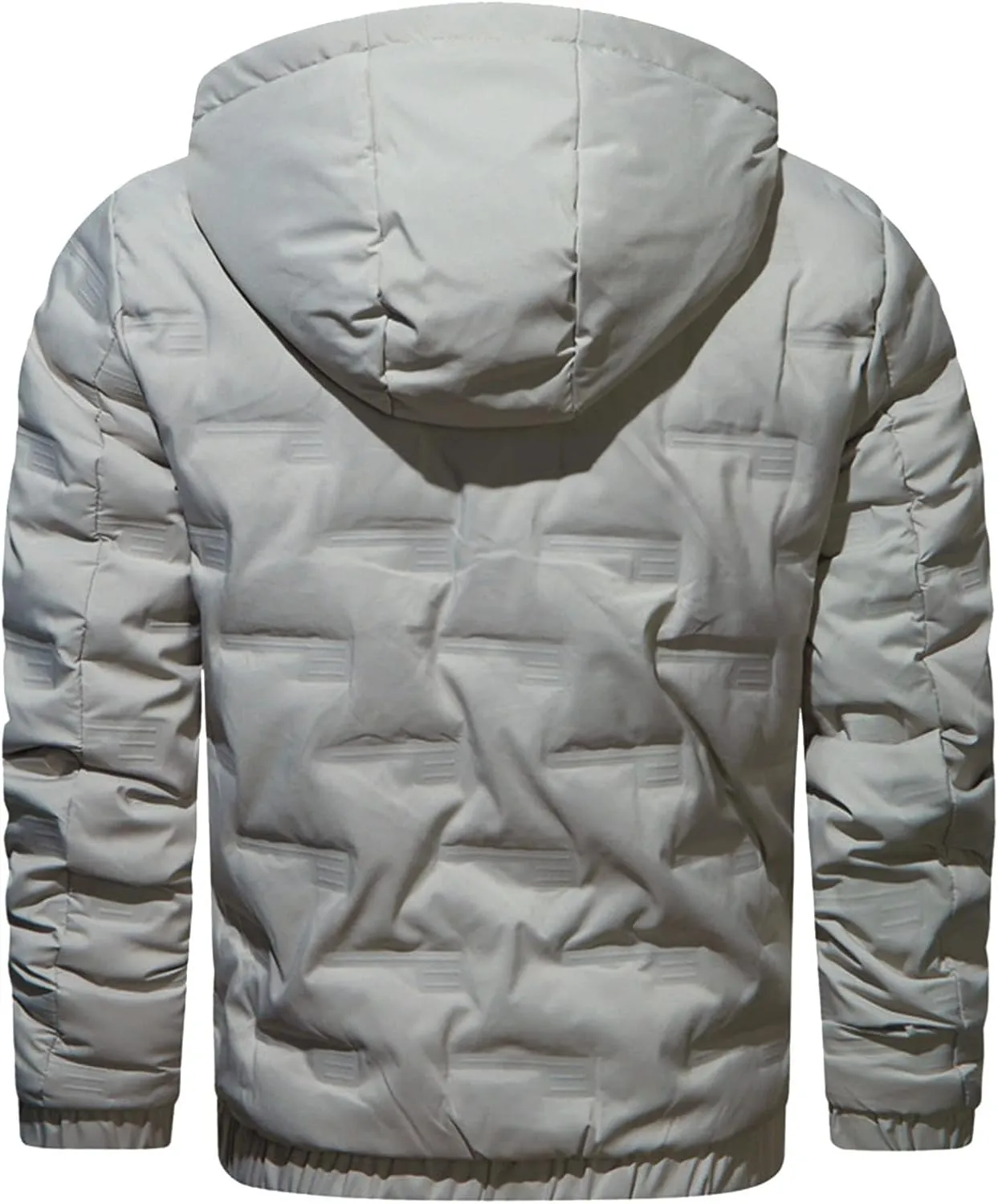 Mens Autumn And Winter Fashion Casual Solid Color Padded Warm Cotton Coat Cotton Padded Jacket Jackets Coats for
