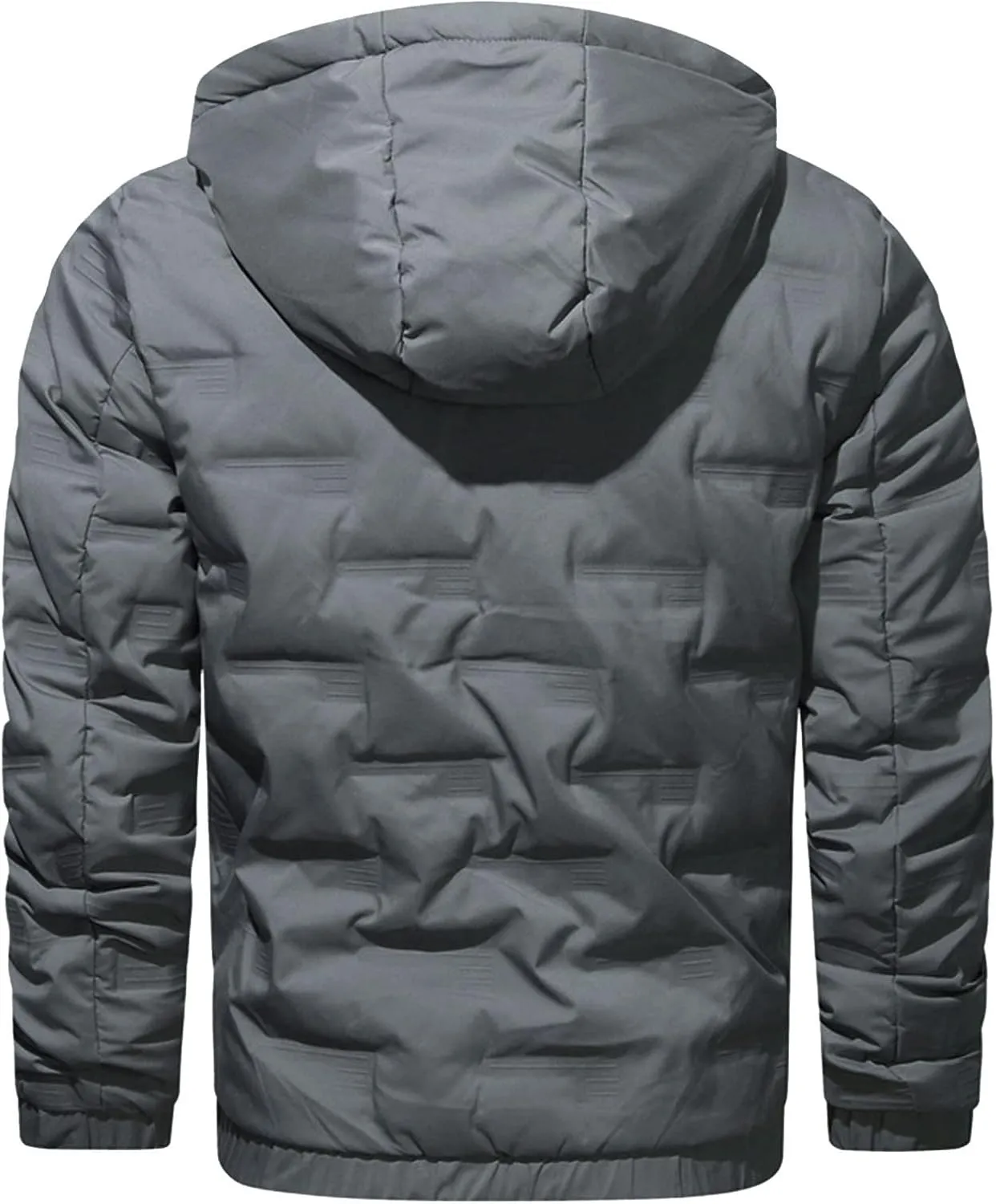 Mens Autumn And Winter Fashion Casual Solid Color Padded Warm Cotton Coat Cotton Padded Jacket Jackets Coats for