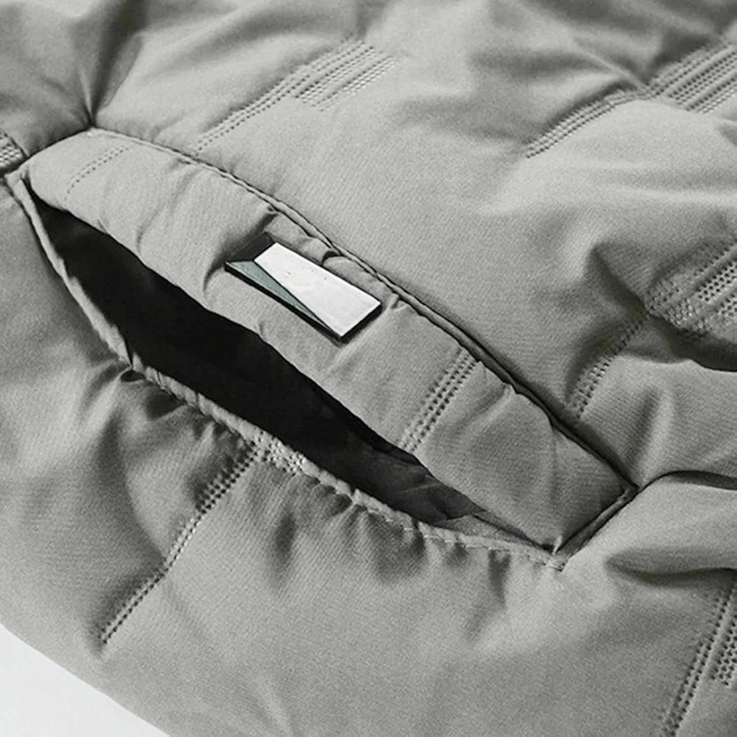 Mens Autumn And Winter Fashion Casual Solid Color Padded Warm Cotton Coat Cotton Padded Jacket Winter Maternity
