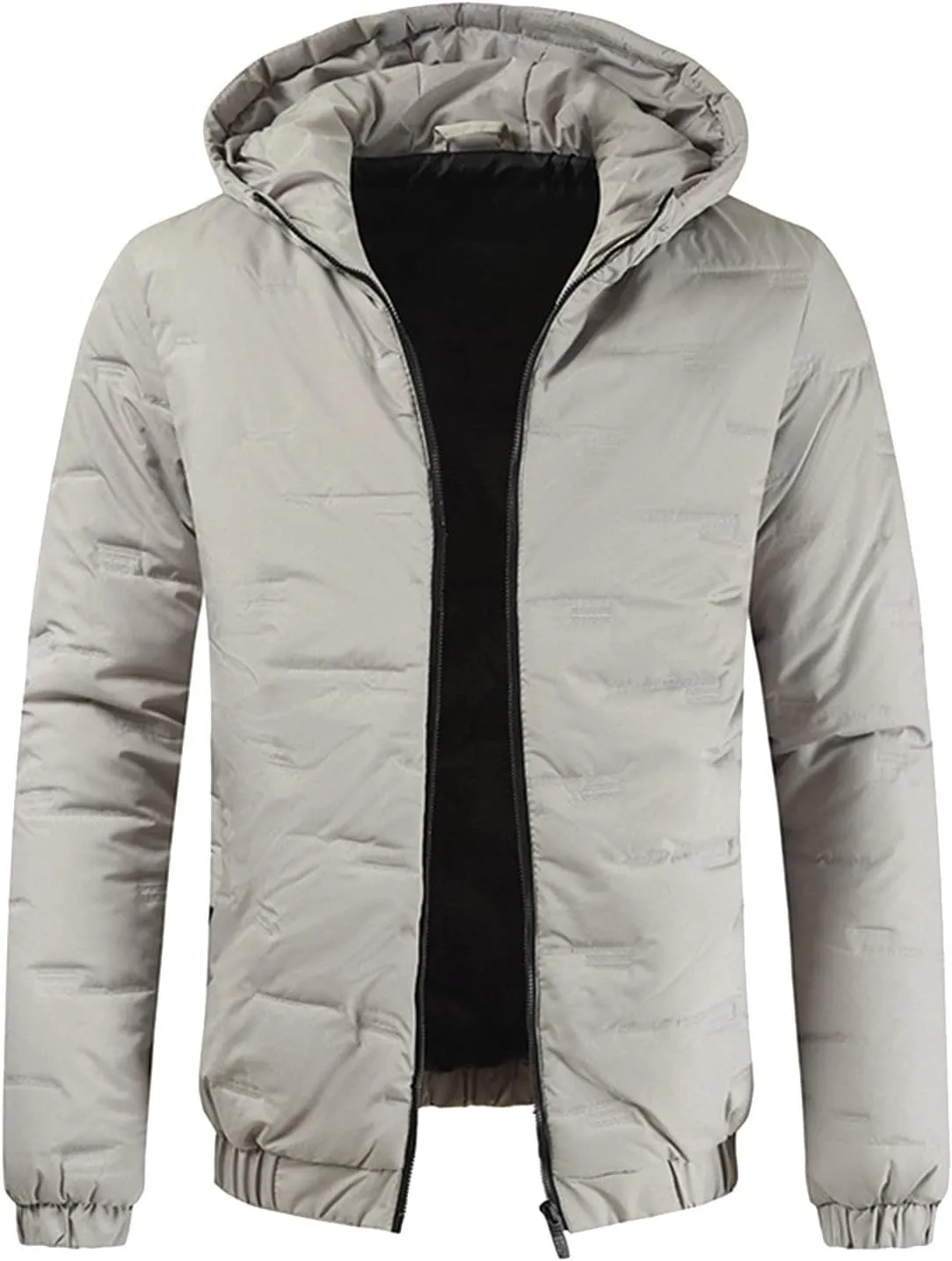 Mens Autumn And Winter Fashion Casual Solid Color Padded Warm Cotton Coat Cotton Padded Jacket Winter Maternity