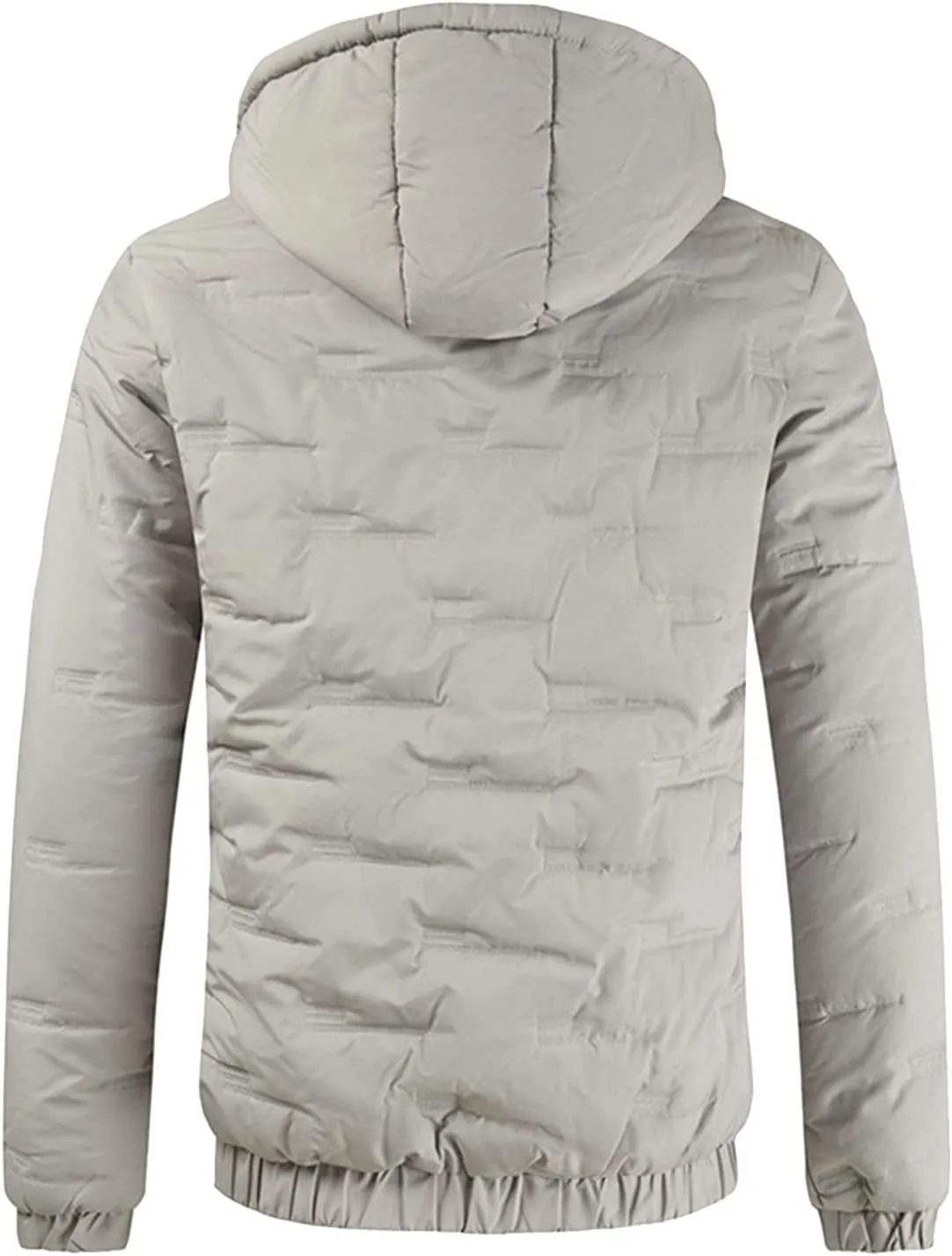 Mens Autumn And Winter Fashion Casual Solid Color Padded Warm Cotton Coat Cotton Padded Jacket Winter Maternity