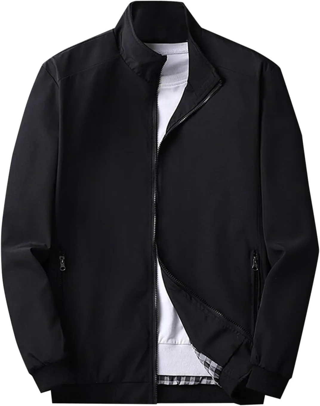 Mens Bomber Jacket Fashion Windbreaker Jackets for Men Casual Men's Varsity Jackets Zip Up Jacket for Men