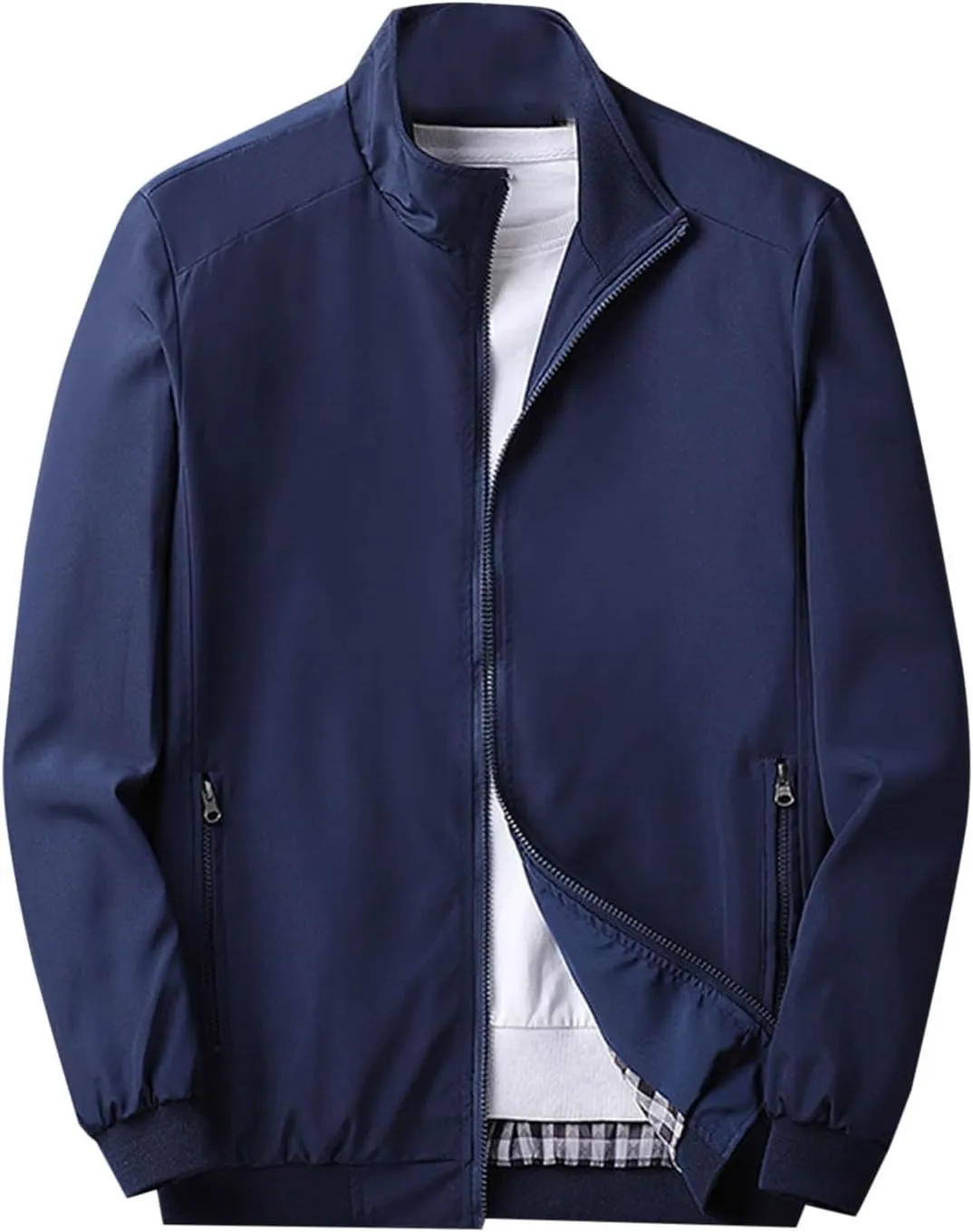 Mens Bomber Jacket Fashion Windbreaker Jackets for Men Casual Men's Varsity Jackets Zip Up Jacket for Men