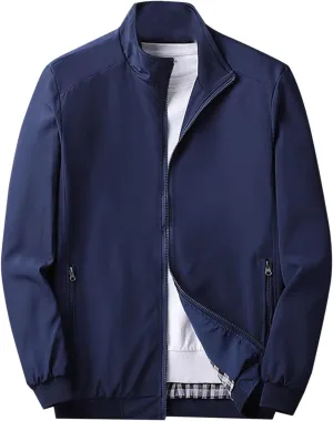 Mens Bomber Jacket Fashion Windbreaker Jackets for Men Casual Men's Varsity Jackets Zip Up Jacket for Men