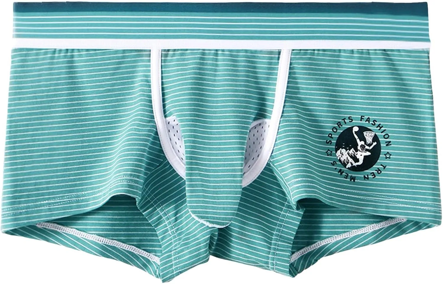 Men's Boxer Briefs Cotton High Waisted Breathable Sexy Boxer Briefs Stretch Pouch Soft Comfort Trunks with Elastic Waistband