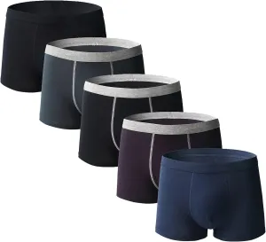 Men's Boxer Briefs Soft Comfortable Breathable Underwear Multipack (5 Pack or 6 Pack)