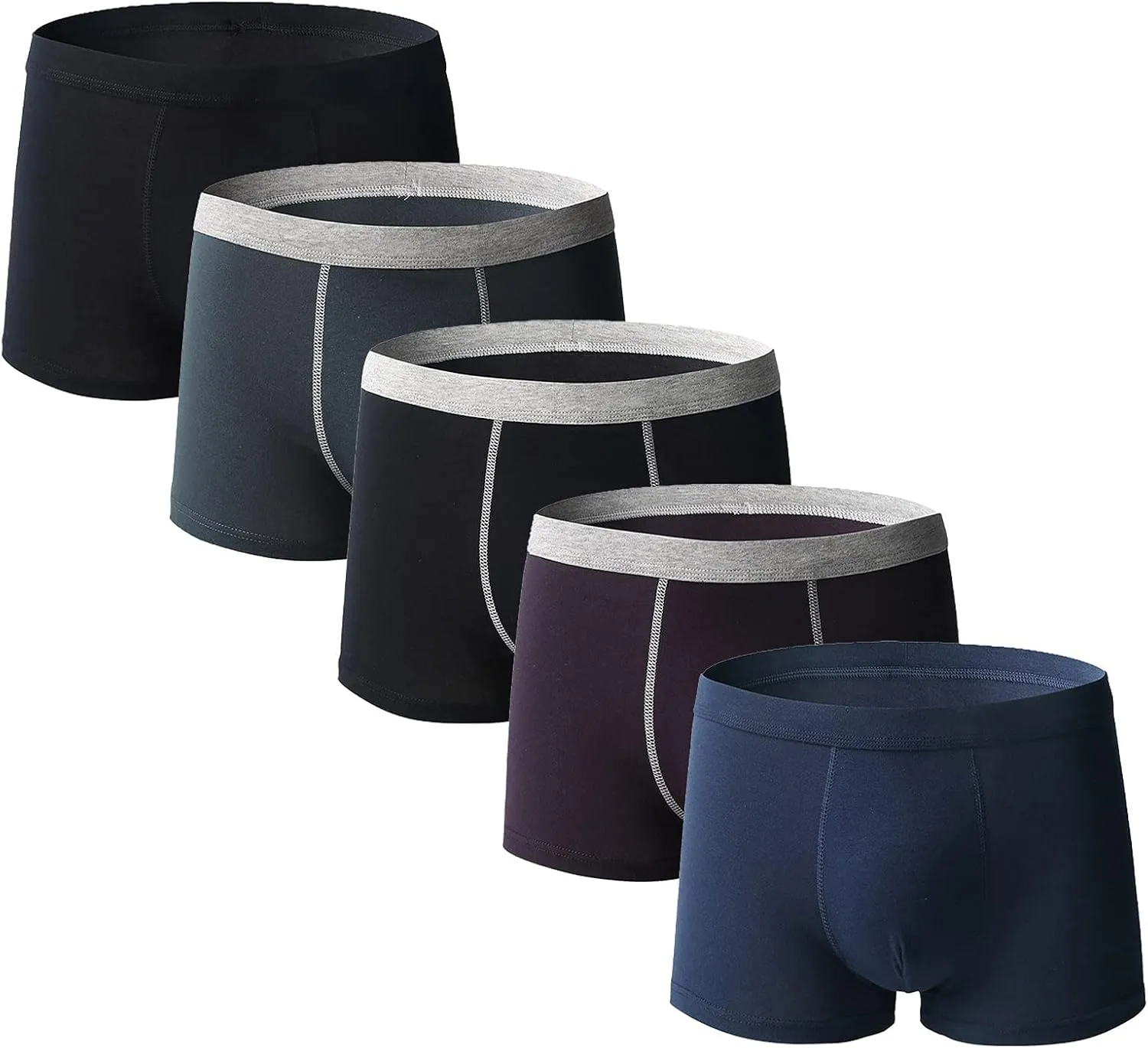 Men's Boxer Briefs Soft Comfortable Breathable Underwear Multipack (5 Pack or 6 Pack)