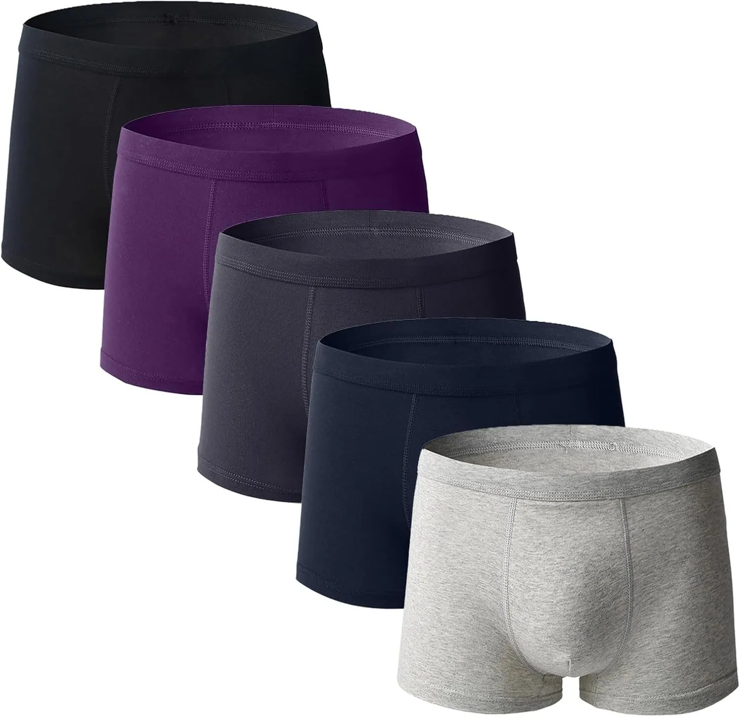Men's Boxer Briefs Soft Comfortable Breathable Underwear Multipack (5 Pack or 6 Pack)