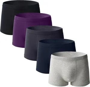 Men's Boxer Briefs Soft Comfortable Breathable Underwear Multipack (5 Pack or 6 Pack)