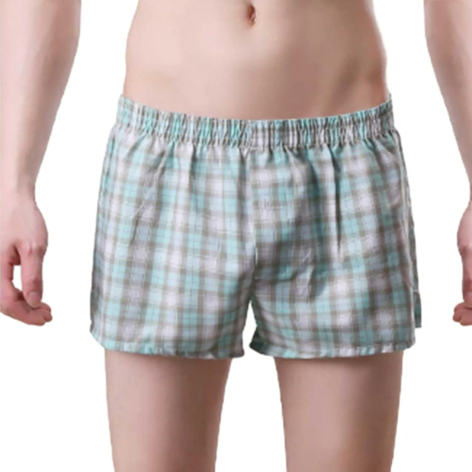 Men's Boxers, Cotton Knit Comfortable Boxer Underwear Lightweight Breathable Fabric Men Boxer Short Underwear