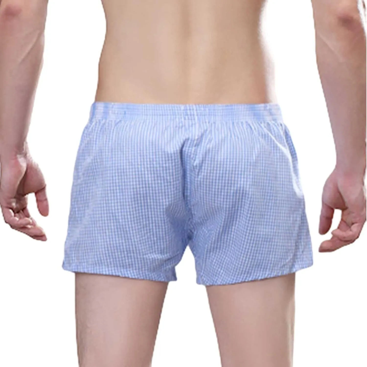 Men's Boxers, Cotton Knit Comfortable Boxer Underwear Lightweight Breathable Fabric Men Boxer Short Underwear
