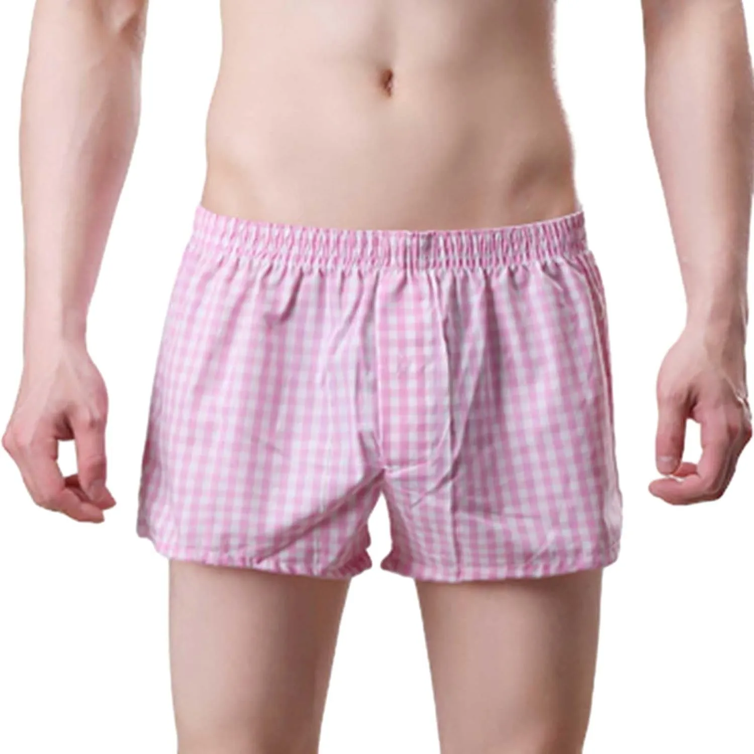 Men's Boxers, Cotton Knit Comfortable Boxer Underwear Lightweight Breathable Fabric Men Boxer Short Underwear