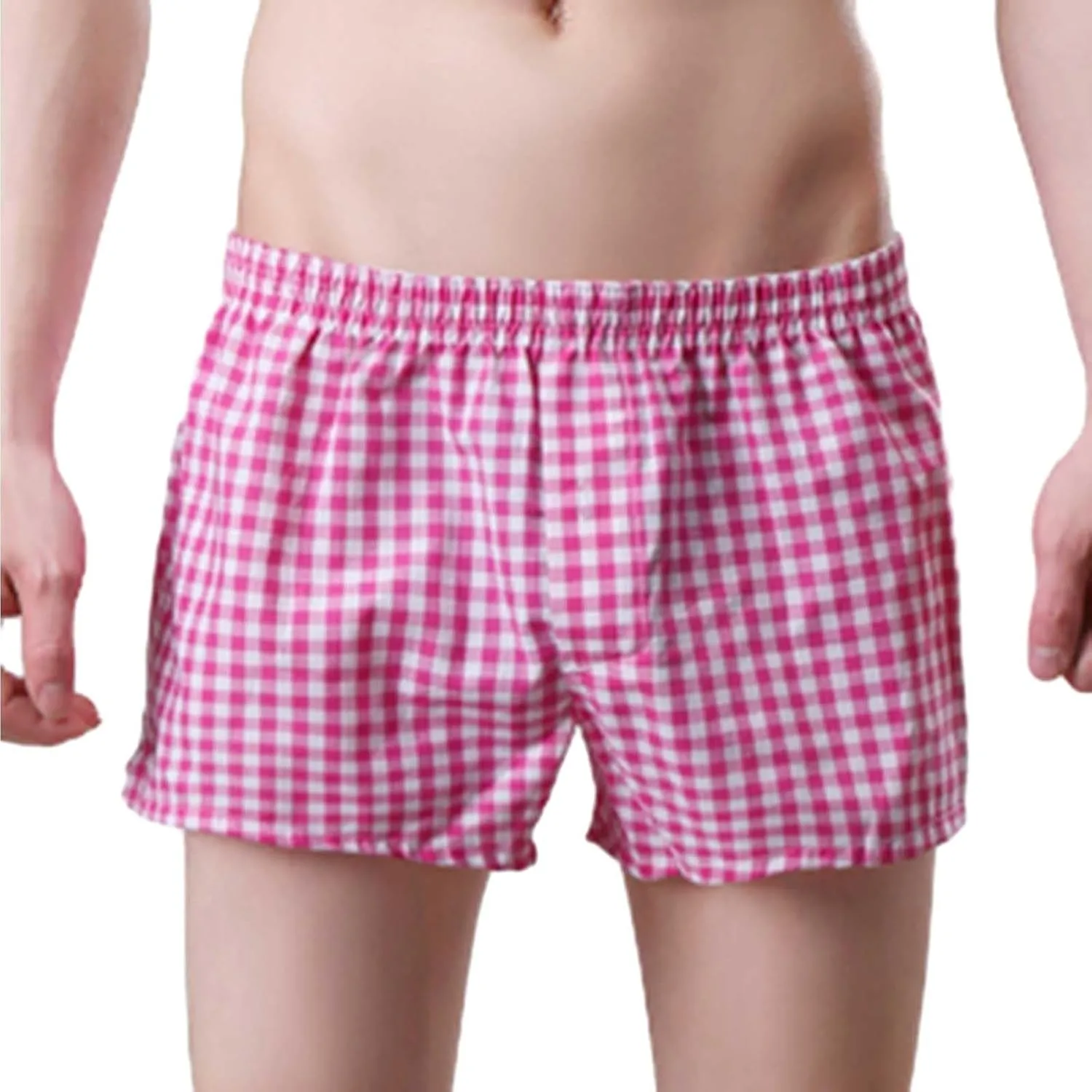 Men's Boxers, Cotton Knit Comfortable Boxer Underwear Lightweight Breathable Fabric Men Boxer Short Underwear