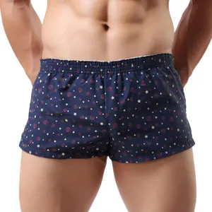 Men's Boxers, Cotton Knit Comfortable Boxer Underwear Lightweight Breathable Fabric Men Boxer Short Underwear