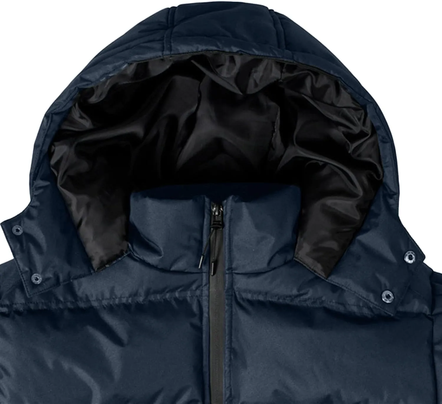 Men's Bread Cloth Winter Hooded Full-Zipper Solid Color Padded Plus Size Cotton Coat Jacket plus Size down Coats