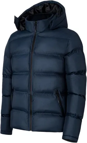 Men's Bread Cloth Winter Hooded Full-Zipper Solid Color Padded Plus Size Cotton Coat Jacket plus Size down Coats