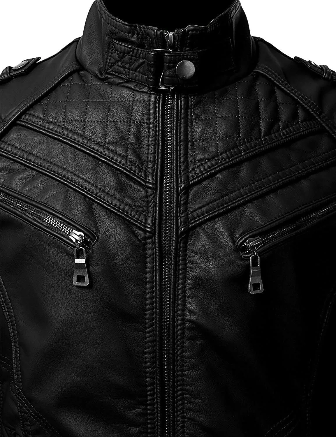 Mens Cafe Racer Style Leather Jacket Real Lambskin Leather Jacket Men Brown/Black Leather Jacket