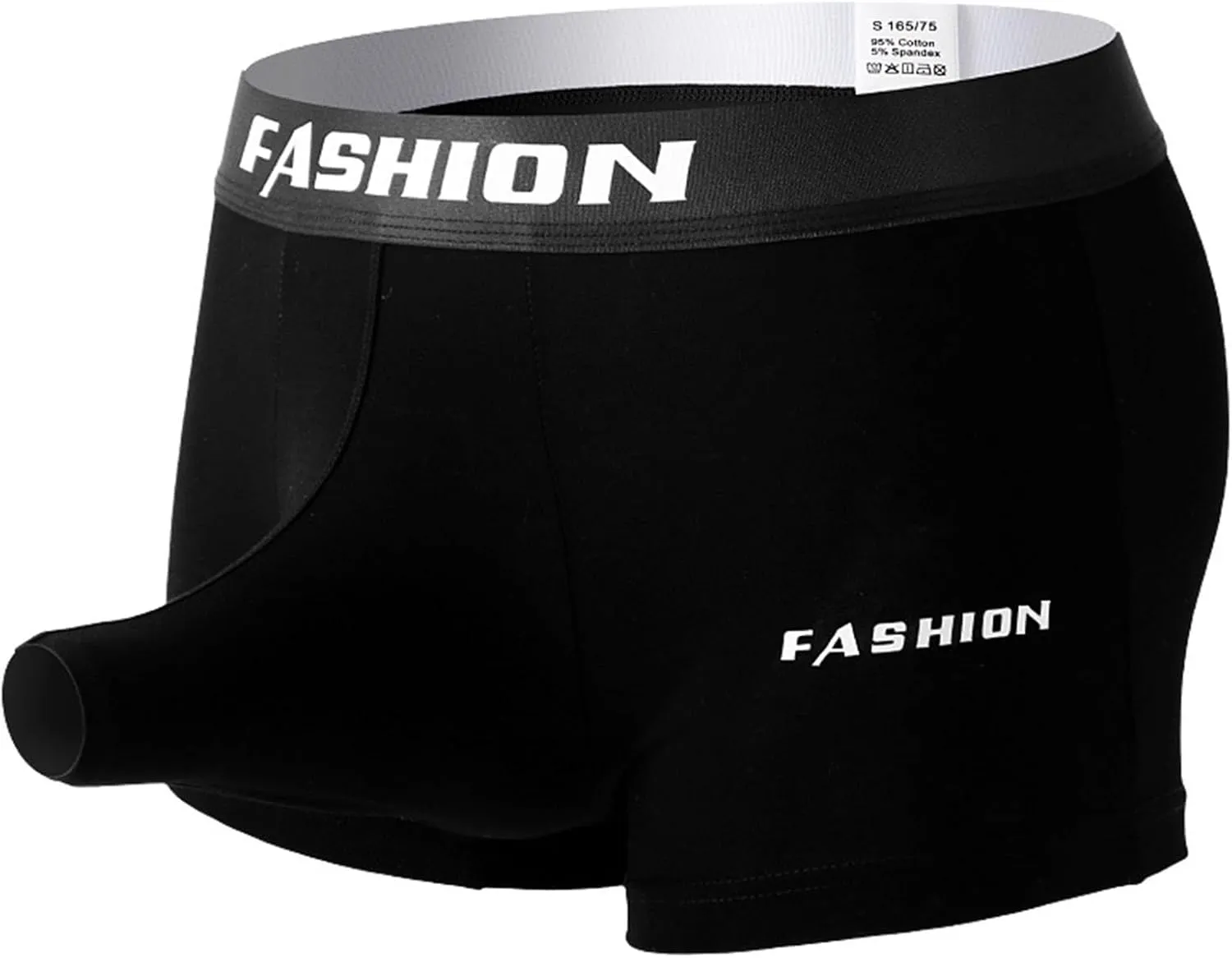 Men's Cotton Underwear Open Hole Elephant Underpants Separate Pouch Boxers Briefs Solid Boxers Briefs Trunks
