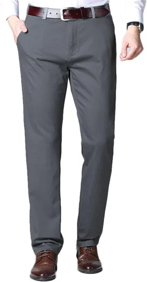Men's Flat Front Suit Pants Regular Fit Wrinkle-Free Stretch Casual Dress Pants Trousers