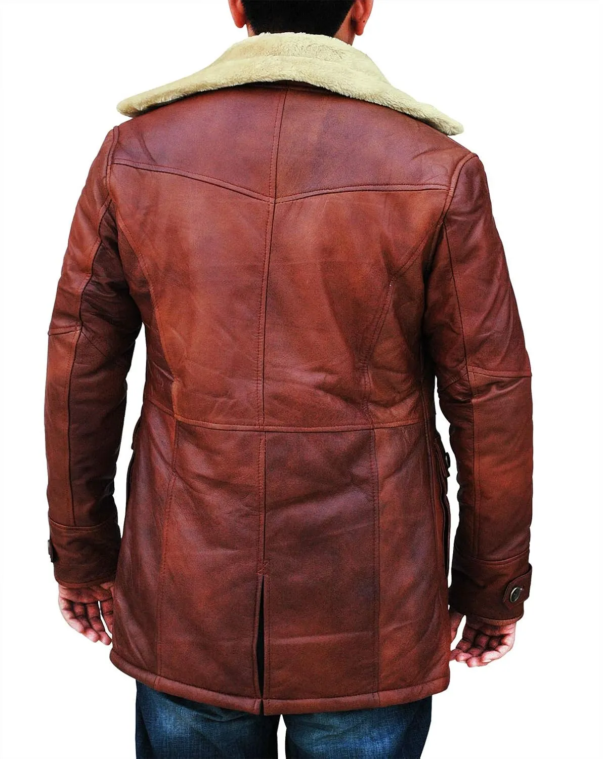 Mens Green Military Uniform Halloween Cosplay Costume Tactical Leather Vest/Coat