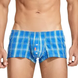 Mens Hipsters Trunks Stretch Cotton Boxer Brief Moisture Wicking Shorts Underwear with Comfort Flex Waistband