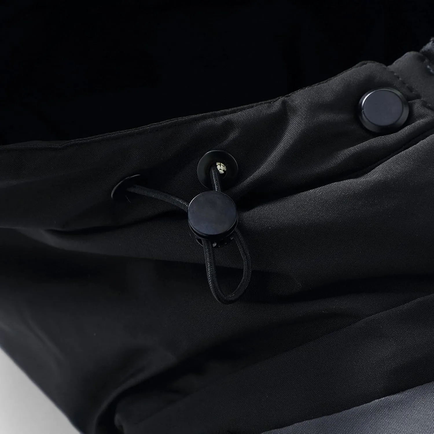 Mens Hooded Outdoor Jacket Two Color Splicing Cotton Padded Coat Detachable Hat Long Sleeve Fleece Long Jacket