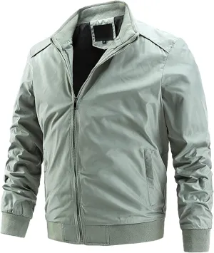 Mens Jackets Lightweight Casual Mens Bomber Jacket Fashion Windbreaker Jackets for Men Zip Up Jacket Coat