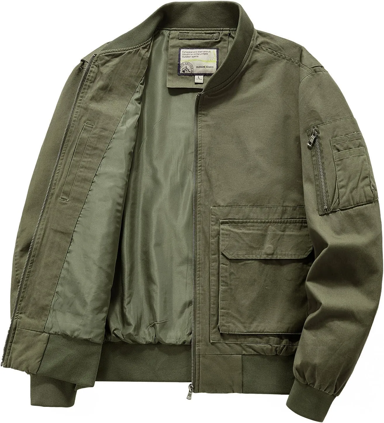 Mens Jackets Lightweight Fashion Mens Bomber Jacket Casual Windbreaker Jackets for Men Zip Up Jacket for Men