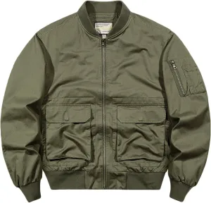 Mens Jackets Lightweight Fashion Mens Bomber Jacket Casual Windbreaker Jackets for Men Zip Up Jacket for Men