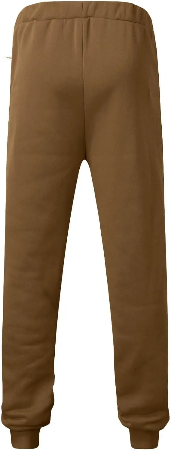 Men's Jogger Pants Slim Fit Elastic Waist Zipper Pockets Lightweight Drawstring Casual Daily Workout Athletic