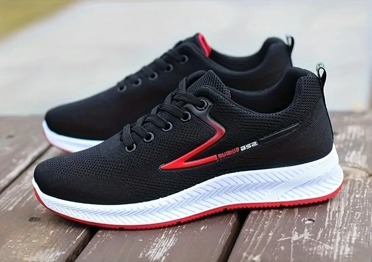 Men's Lace-up Lightweight Sneakers Shoes Breathable Running Basketball Workout Shoes