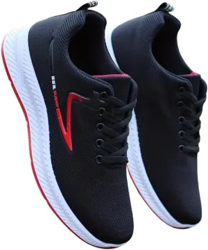 Men's Lace-up Lightweight Sneakers Shoes Breathable Running Basketball Workout Shoes