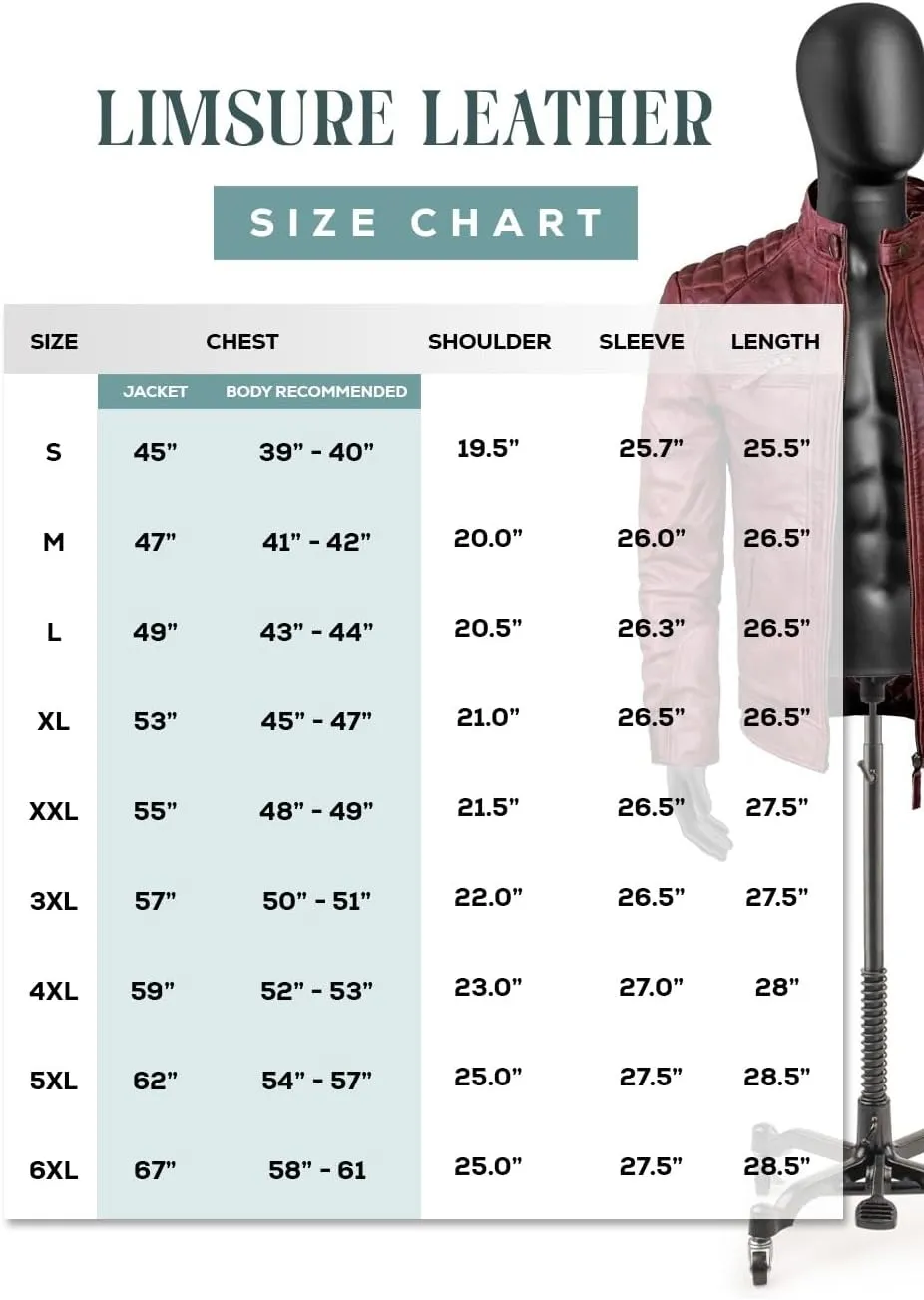 Mens Leather Jacket - Cafe Racer Style Real Lambskin Leather Jacket Men Soft Leather Jacket