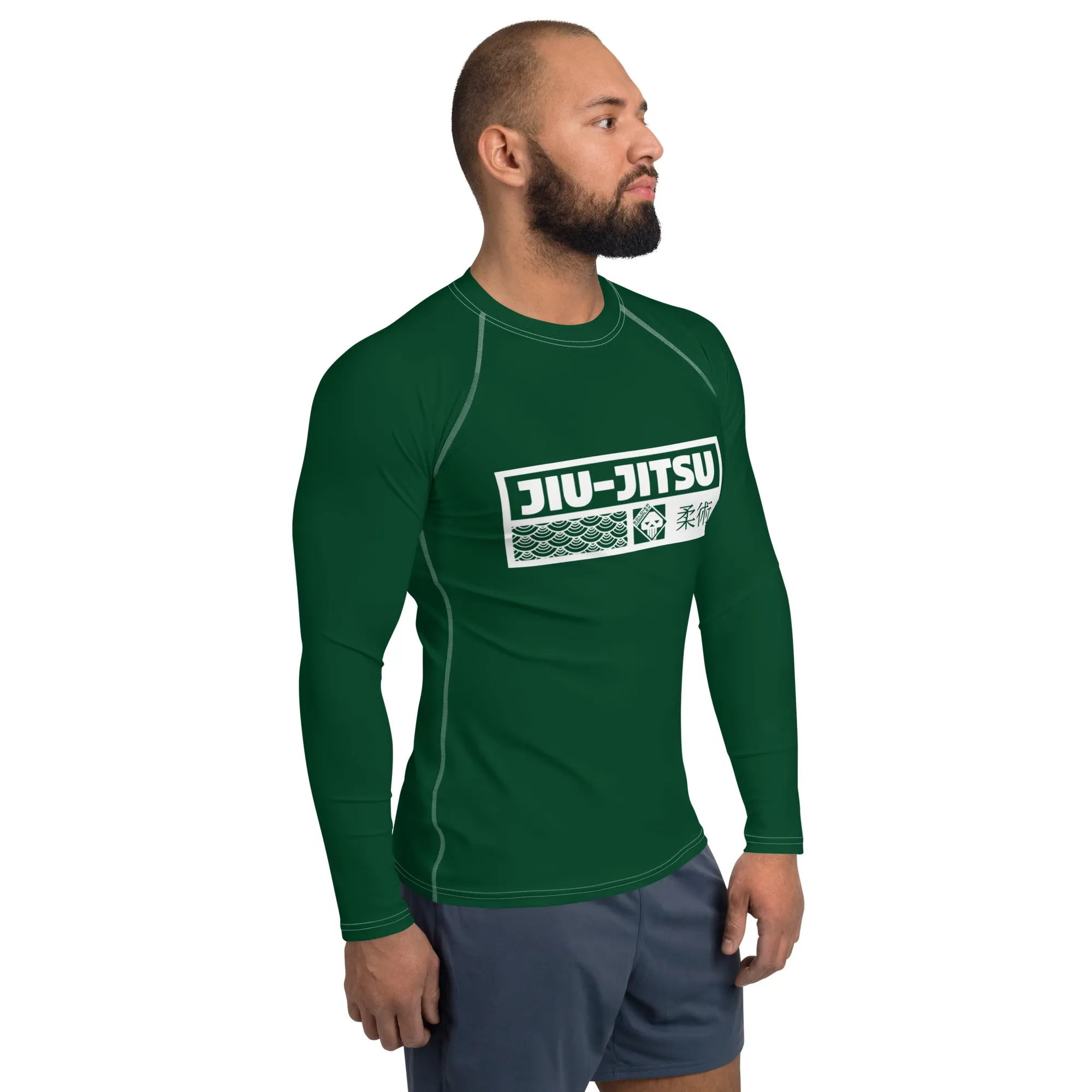 Mens Long Sleeve BJJ Rash Guard - Jiu-Jitsu 011 - Sherwood Forest