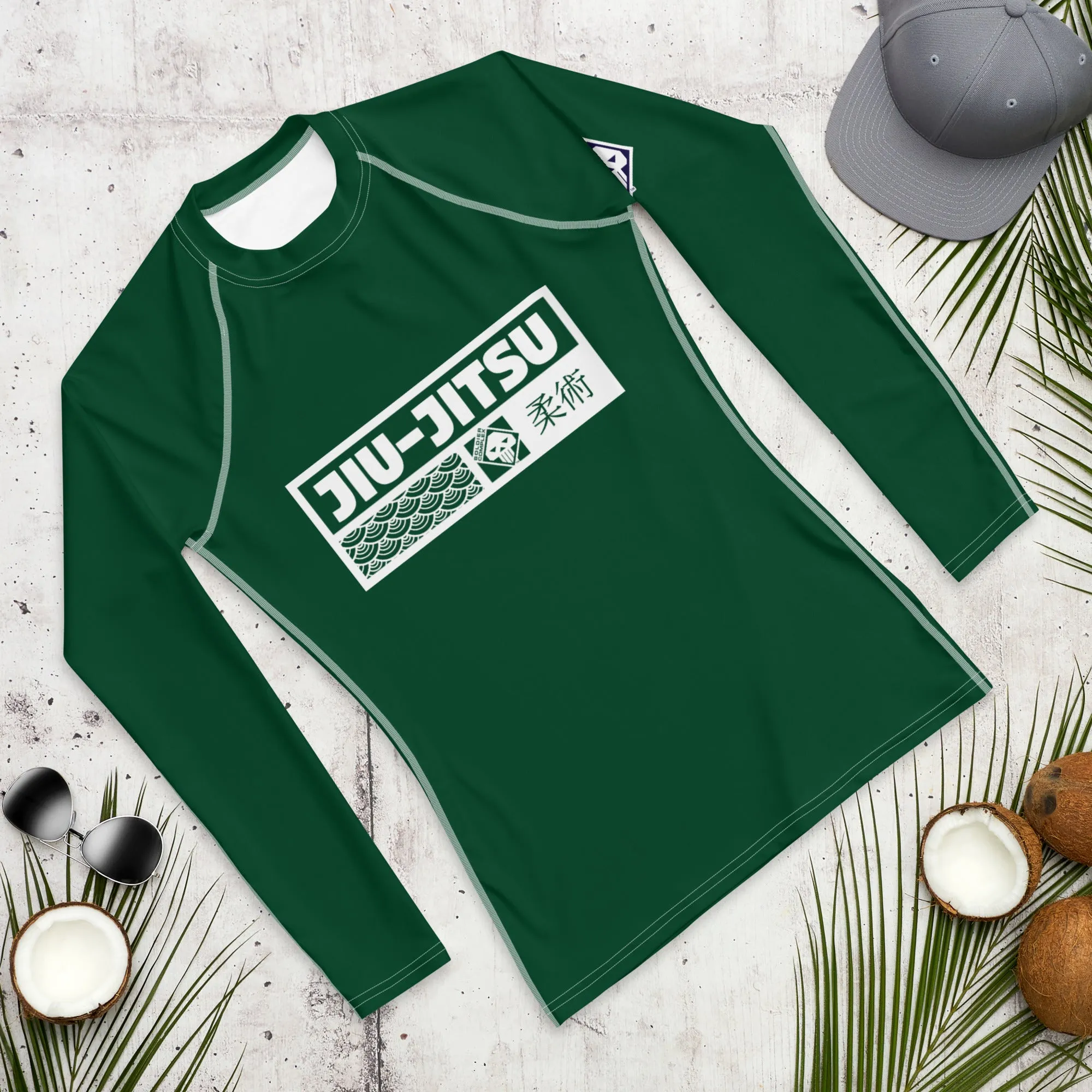 Mens Long Sleeve BJJ Rash Guard - Jiu-Jitsu 011 - Sherwood Forest