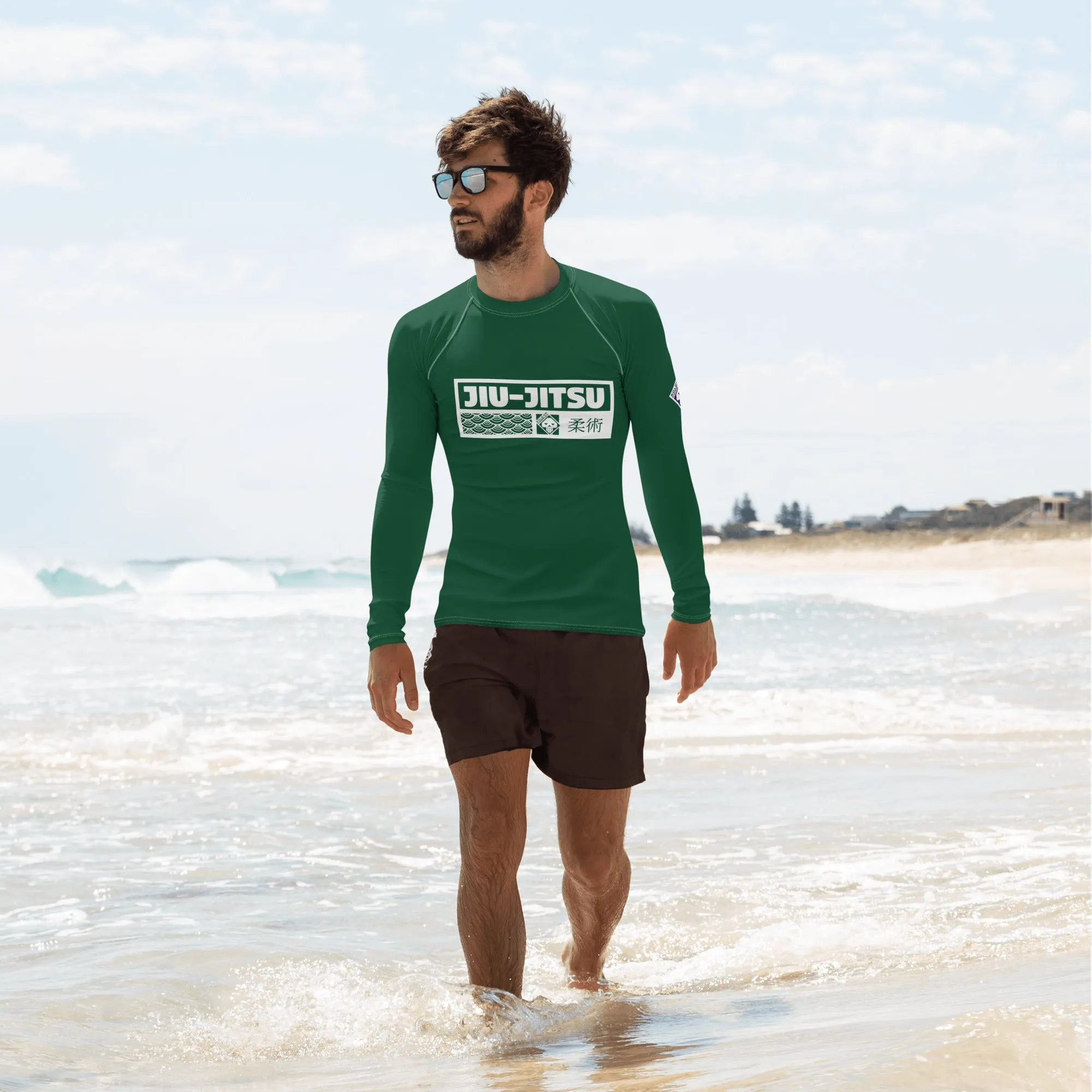 Mens Long Sleeve BJJ Rash Guard - Jiu-Jitsu 011 - Sherwood Forest