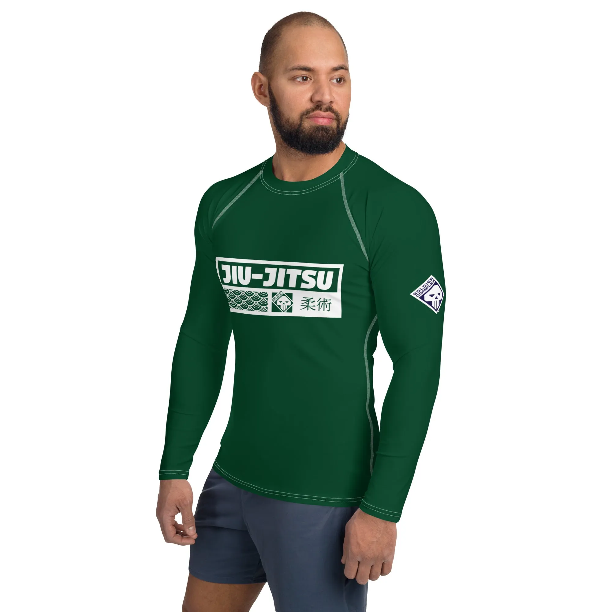 Mens Long Sleeve BJJ Rash Guard - Jiu-Jitsu 011 - Sherwood Forest
