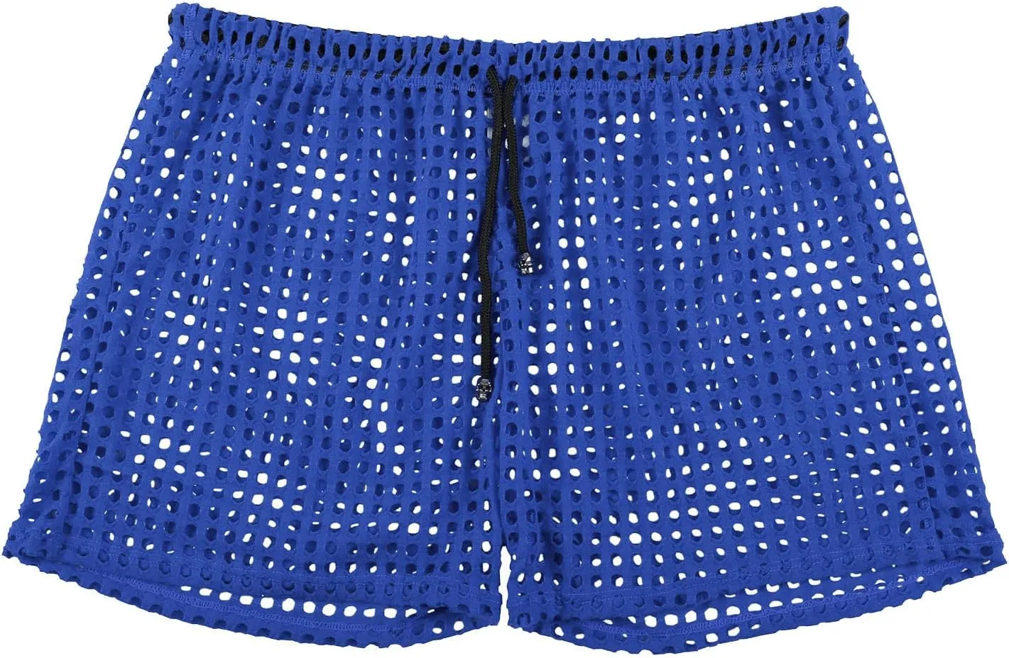 Men's Mesh Fishnet Boxer Briefs See-Through Sexy Low Waist Drawstring Underwear Ultra Breathable Male Erotic Lingerie