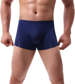 Mens Solid Color Cotton Comfort Performance Boxer Briefs,Soft Stretch Fabric Sweat-Wicking Supporter Underwear