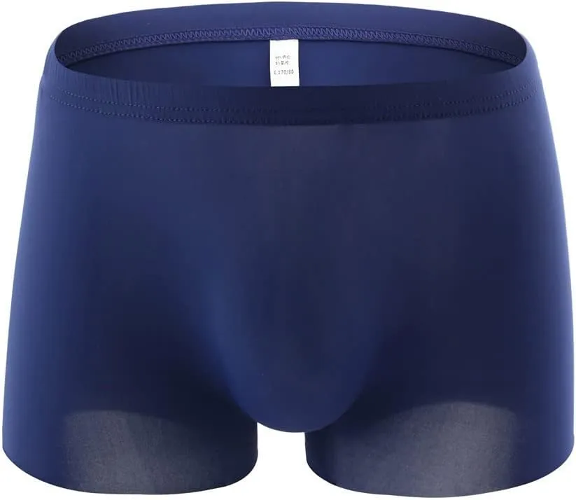 Mens Solid Color Cotton Comfort Performance Boxer Briefs,Soft Stretch Fabric Sweat-Wicking Supporter Underwear
