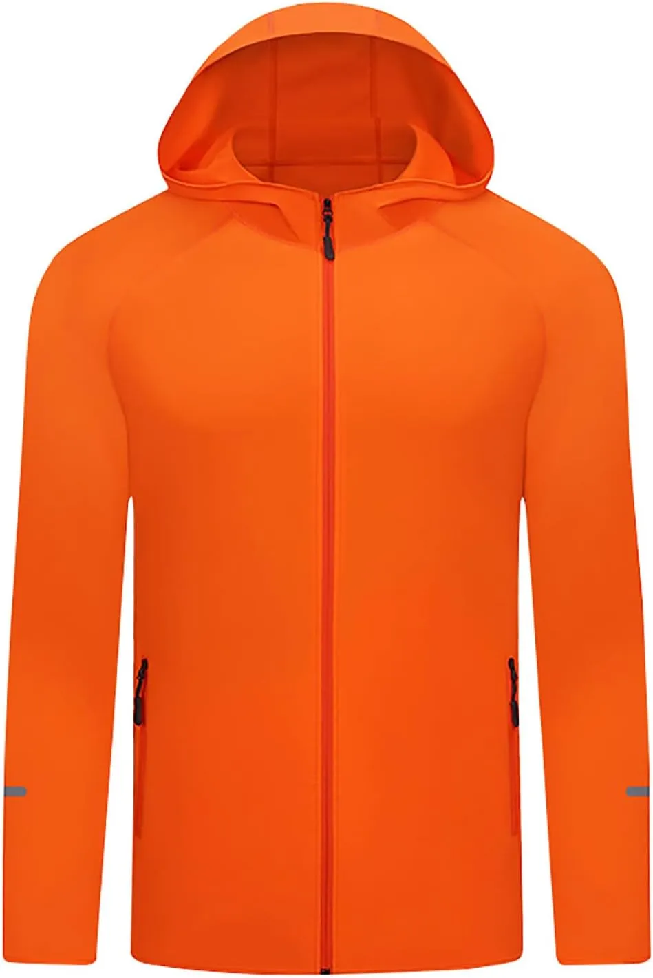 Mens Sport Coat Trendy Solid Color Running Hoodies Long Sleeve Workout Windbreaker Jackets Casual Zip Up Training Tops
