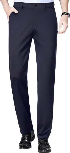 Mens Stretch Dress Pants, Men's Classic Fit Casual Pants Lightweight Flat Front Golf Work Suit Pants