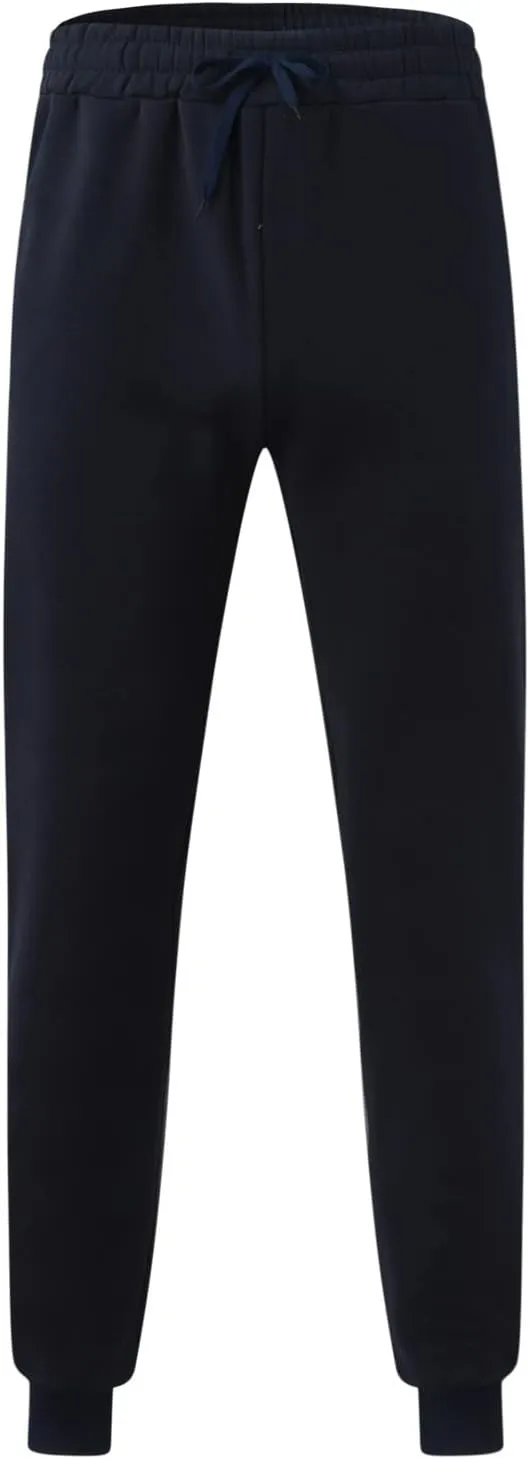 Mens Sweatpants with Pockets Sweatpants for Men Cargo Pants Fleece Joggers Elastic Waist Baggy Drawstring Trousers