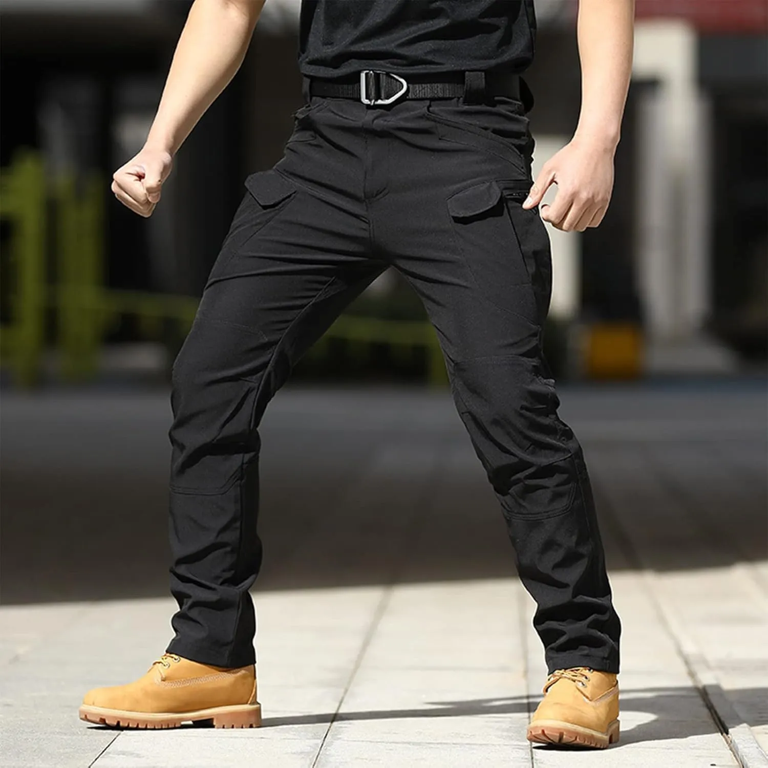 Mens Tactical Pants Waterproof Lightweight Outdoor Work Pants Casual Fishing Hiking Pants with Multi Pockets