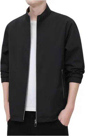 Men's Varsity Jackets Casual Mens Bomber Jacket Fashion Mens Windbreaker Jackets Lightweight Zip Up Jacket Coat