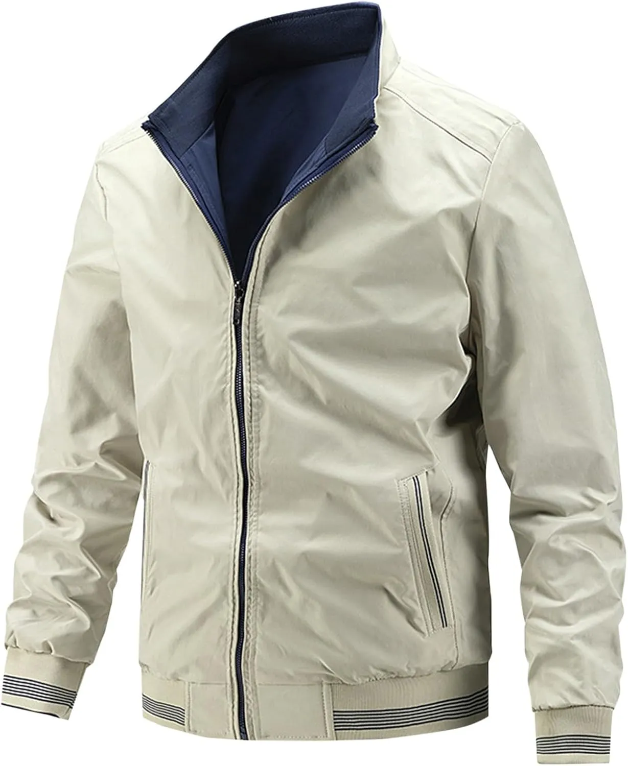 Men's Varsity Jackets Casual Windbreaker Jackets for Men Lightweight Fashion Mens Bomber Jacket Zip Up Jacket Coat